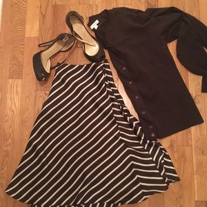 Ralph Lauren Chocolate Striped Skirt